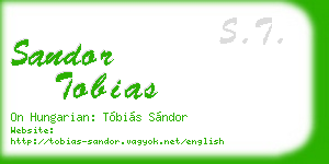 sandor tobias business card